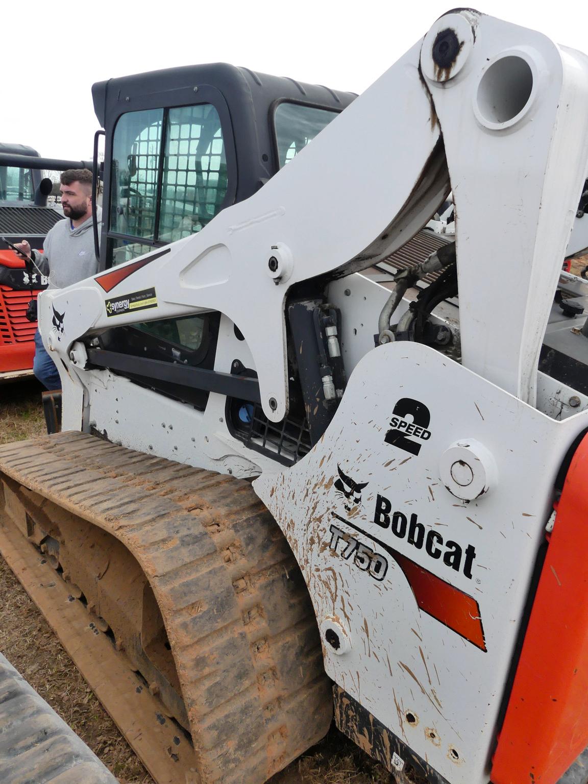 2018 Bobcat T750 Skid Steer, s/n AT5T12667: Rubber Tracks, No Bucket