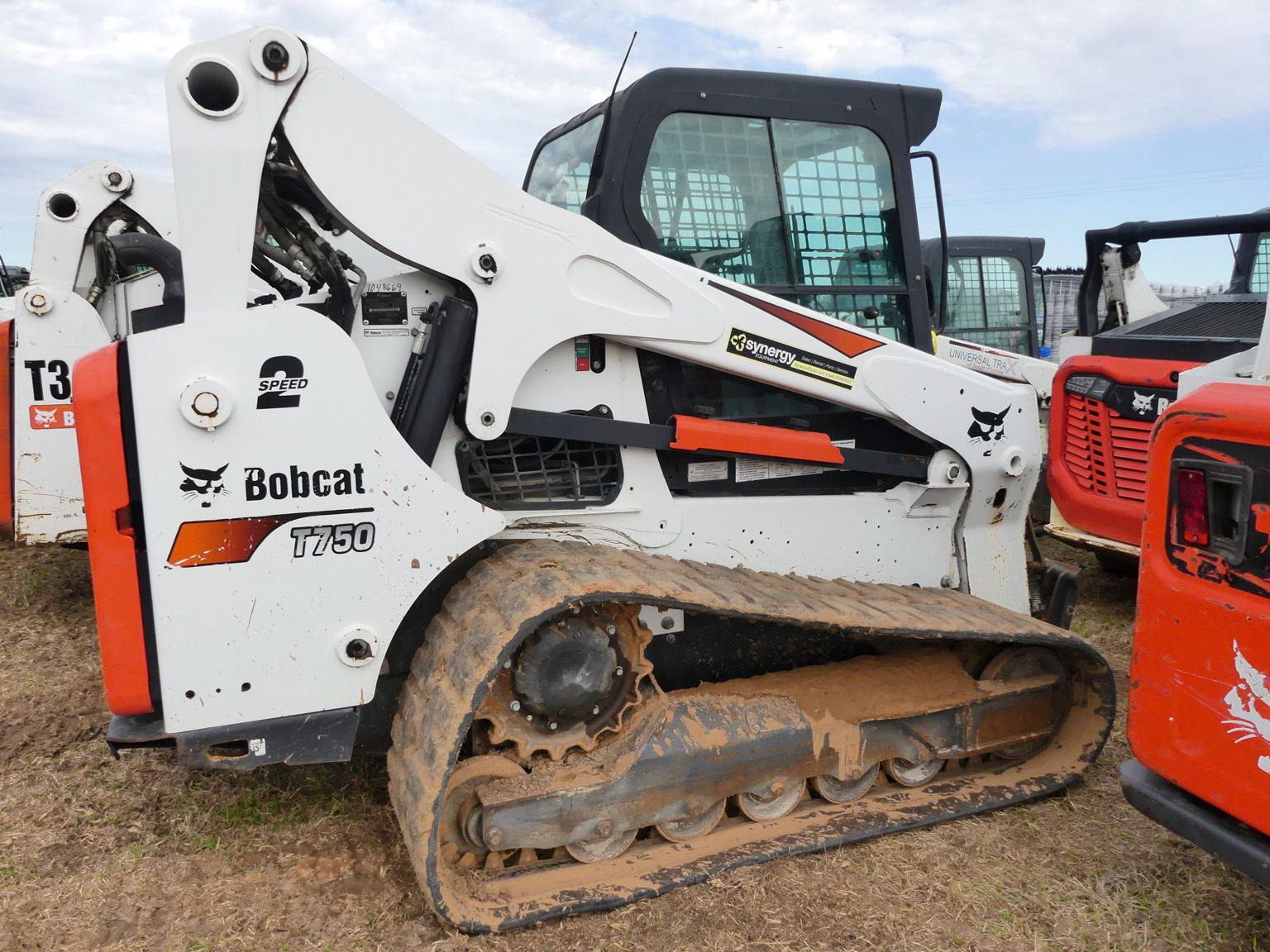 2018 Bobcat T750 Skid Steer, s/n AT5T12667: Rubber Tracks, No Bucket