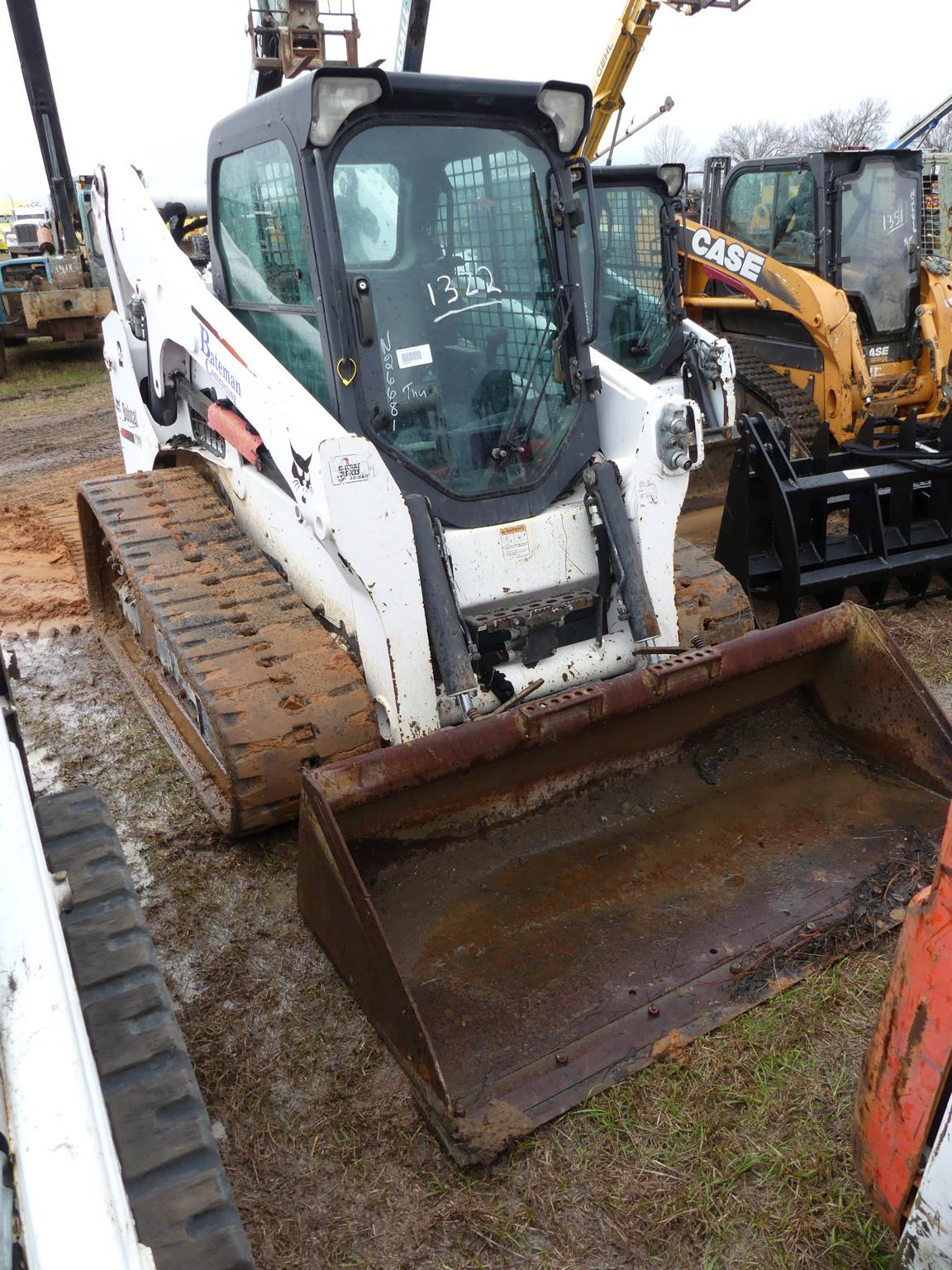 2016 Bobcat T750 Skid Steer, s/n AT5T11272: Rubber Tracks, No Bucket, Meter