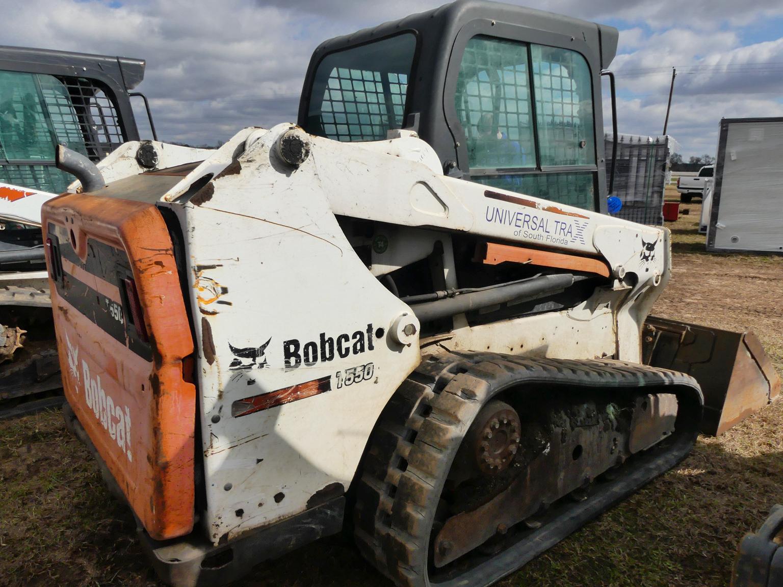 2014 Bobcat T550 Skid Steer, s/n AJZV11084: Rubber Tracks, 68in. Bkt., Mete