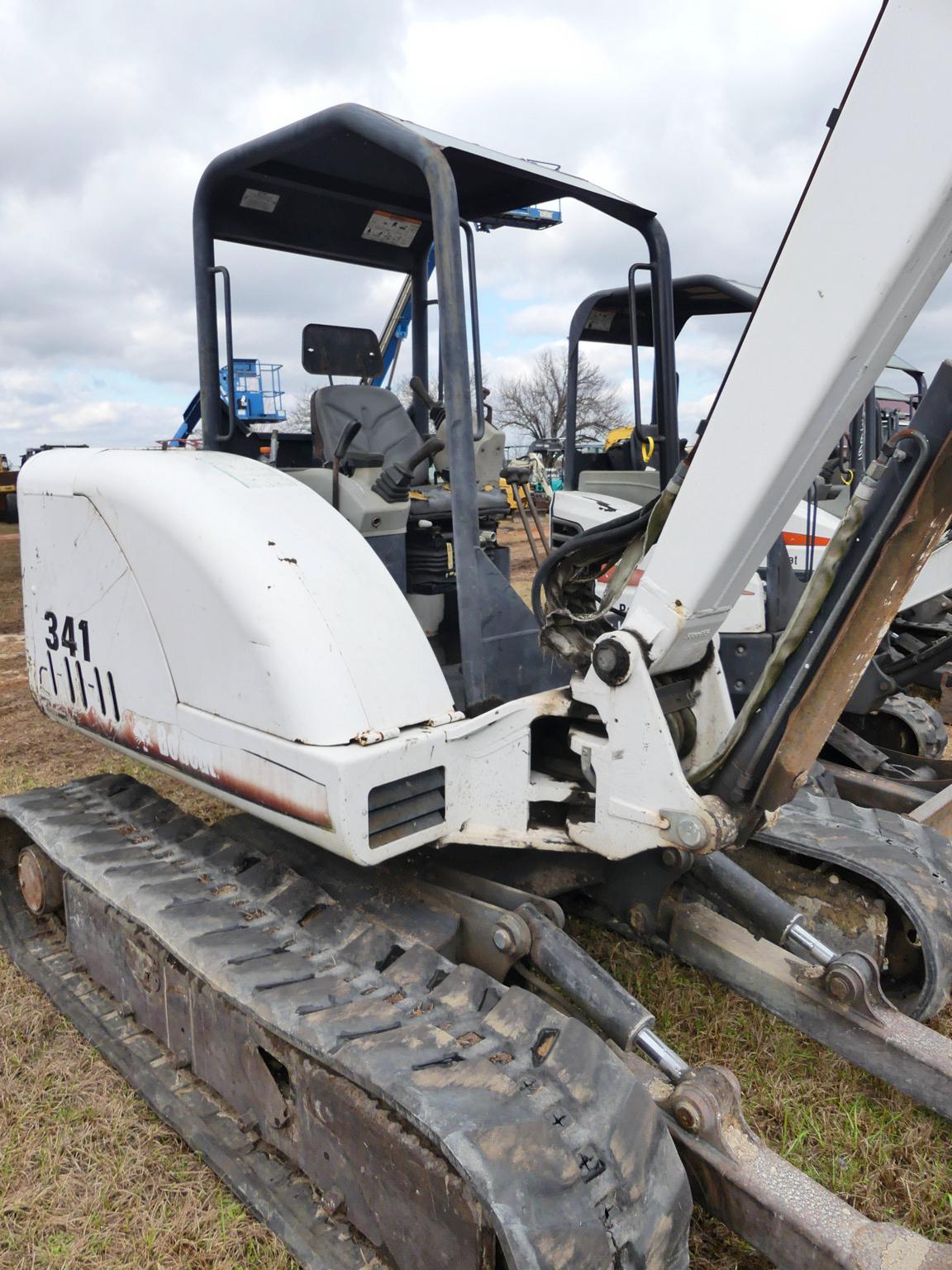 2004 Bobcat 341 Mini Excavator, s/n 234711448: 24in. Bkt., Meter Shows 3719