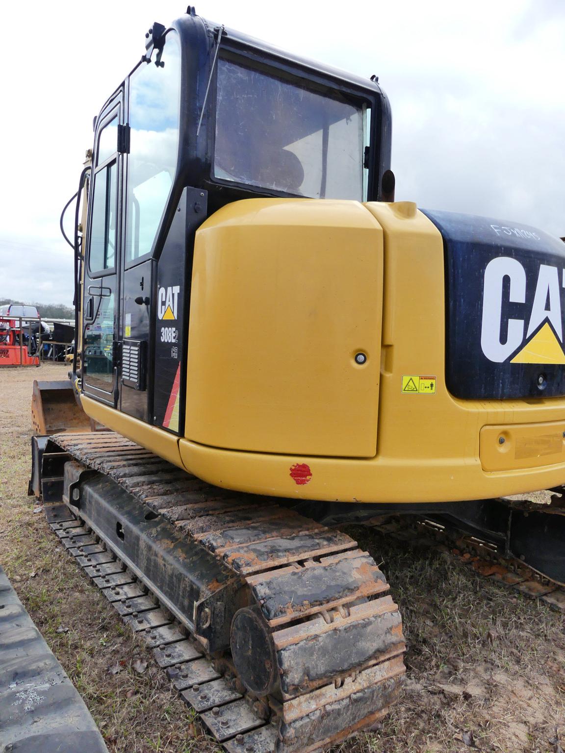 2018 Cat 308E Midi Excavator, s/n FJX11245: C/A, Hyd. Thumb, Meter Shows 24