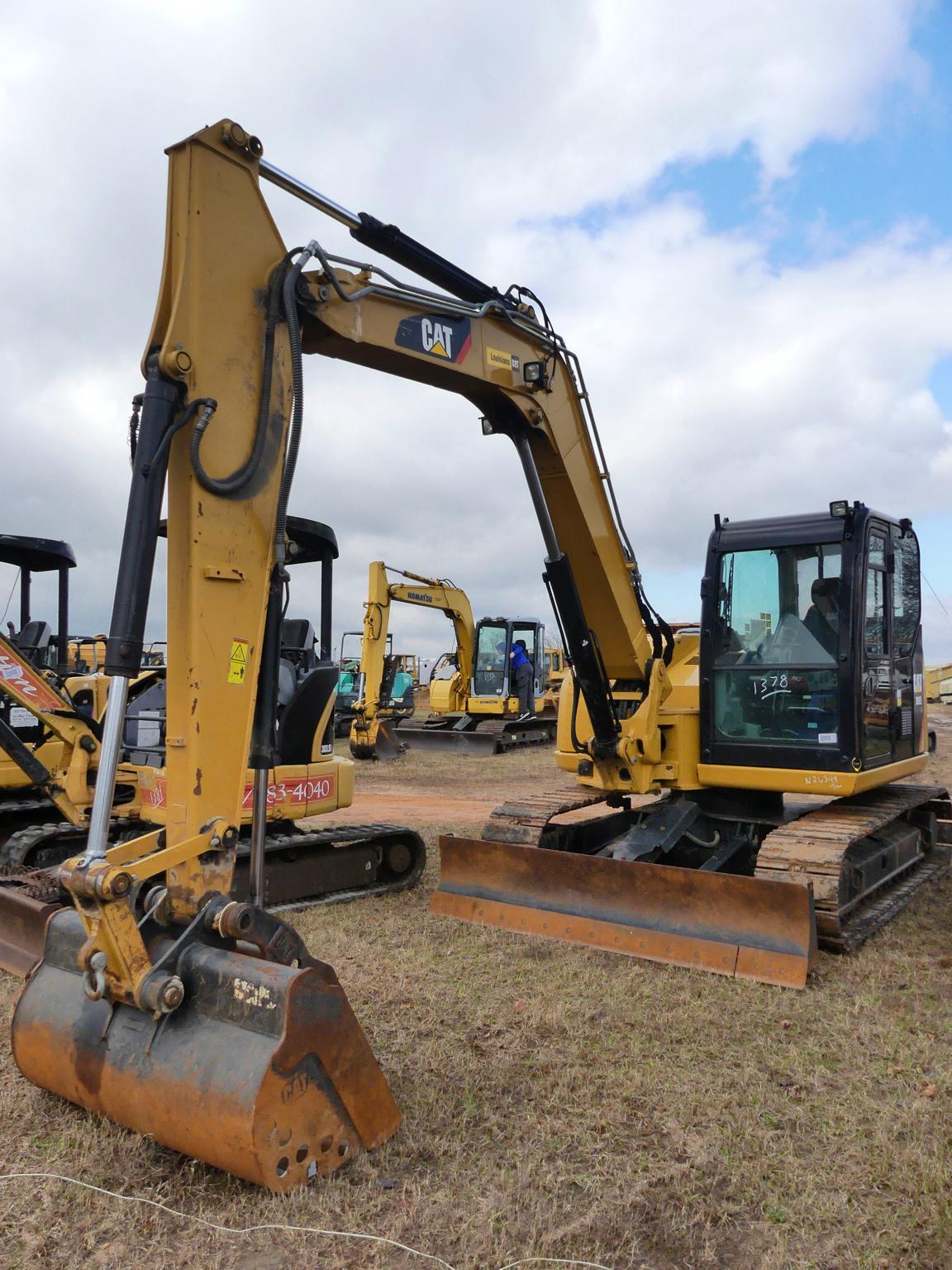 2018 Cat 308E Midi Excavator, s/n FJX11245: C/A, Hyd. Thumb, Meter Shows 24