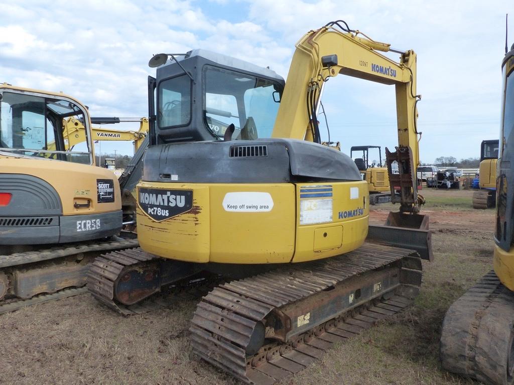 2008 Komatsu PC78 Midi Excavator, s/n KMTPC030A012097: Encl. Cab, Metal Tra