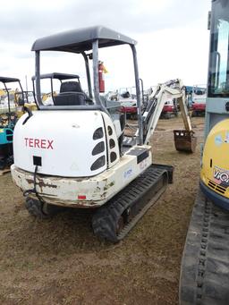 2005 Terex HR16 Mini Excavator, s/n 358-4470: 4-post Canopy, Blade