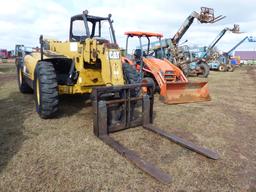 2005 Cat TH350B Telescopic Forklift, s/n SLD01241: Canopy, 2-section Boom w