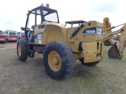 2005 Cat TH350B Telescopic Forklift, s/n SLD01241: Canopy, 2-section Boom w