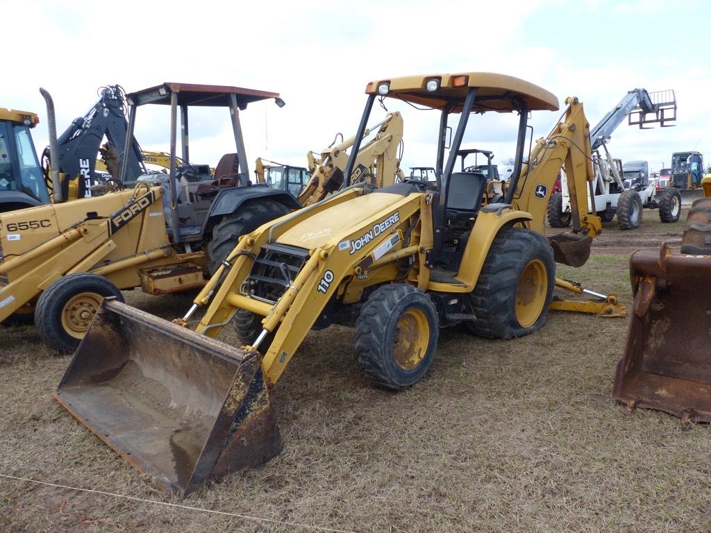 John Deere 110 Loader Backhoe, s/n LV0110T710976