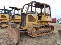 John Deere 550H Dozer, s/n T0550HX908734: Canopy, Sweeps, 6-way Blade