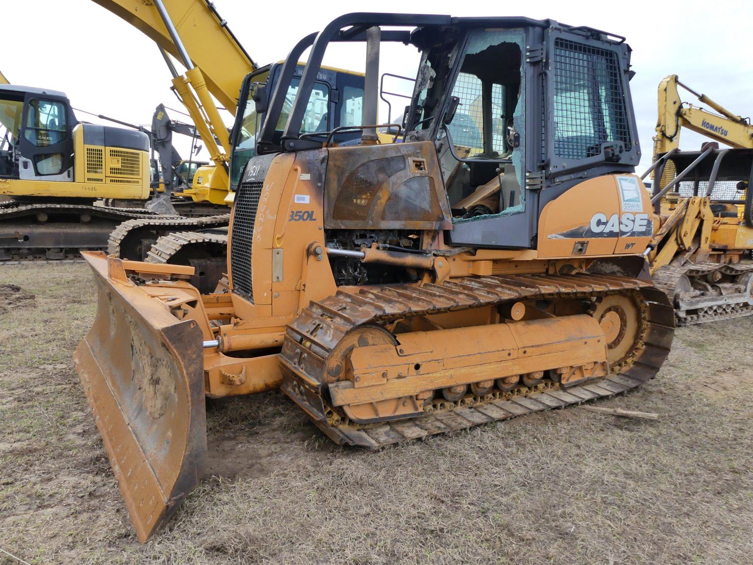 2008 Case 850L Dozer, s/n CAL006170 (Salvage): C/A, Burn Damage