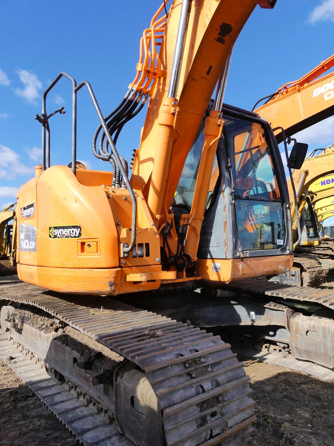 2013 Doosan DX140LCR-3 Excavator, s/n CEBAX001078: 36in. Bkt., Meter Shows