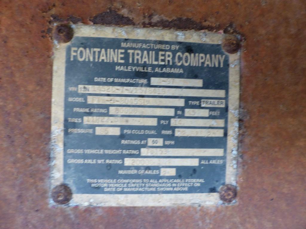 Fontaine 45' Flatbed Trailer, s/n 1452C7V1576419 (No Title - Bill of Sale O