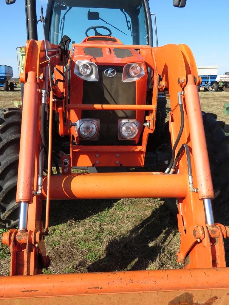 Kubota M6-141 MFWD Tractor, s/n 10493: C/A, 32-sp., Air Ride Seat, Loader w