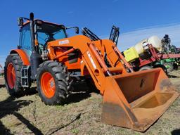 Kubota M6-141 MFWD Tractor, s/n 10493: C/A, 32-sp., Air Ride Seat, Loader w