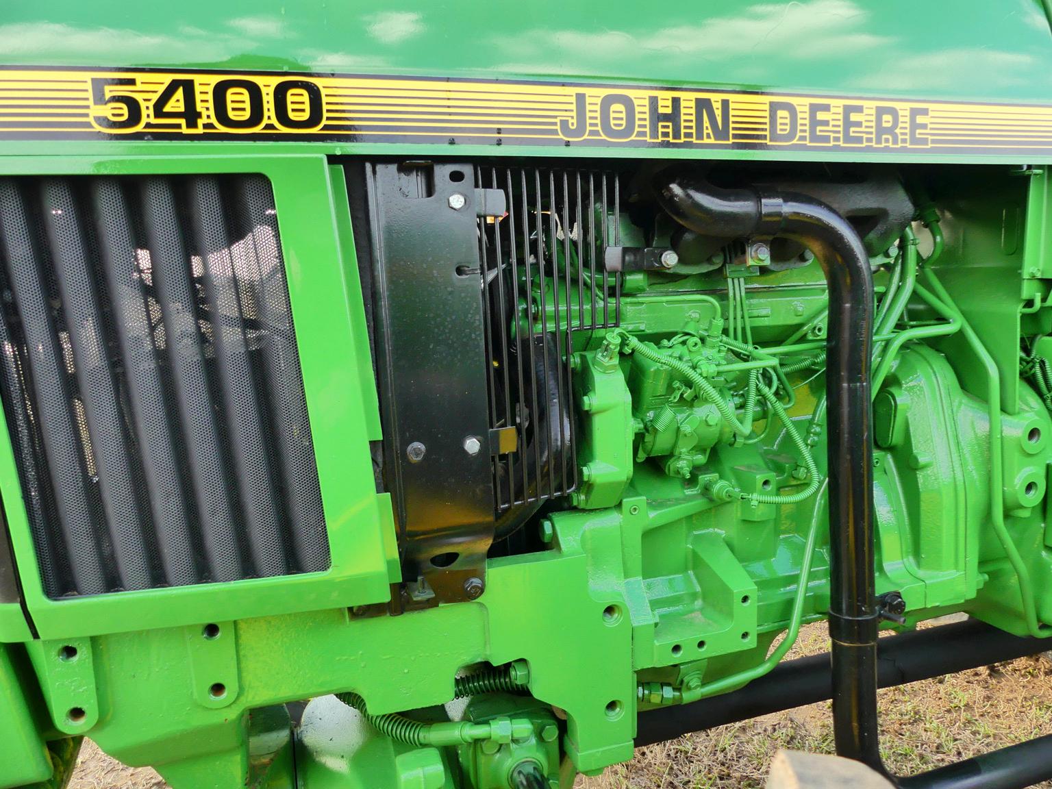 John Deere 5400 MFWD Tractor, s/n LV5400E642804: Meter Shows 9382 hrs