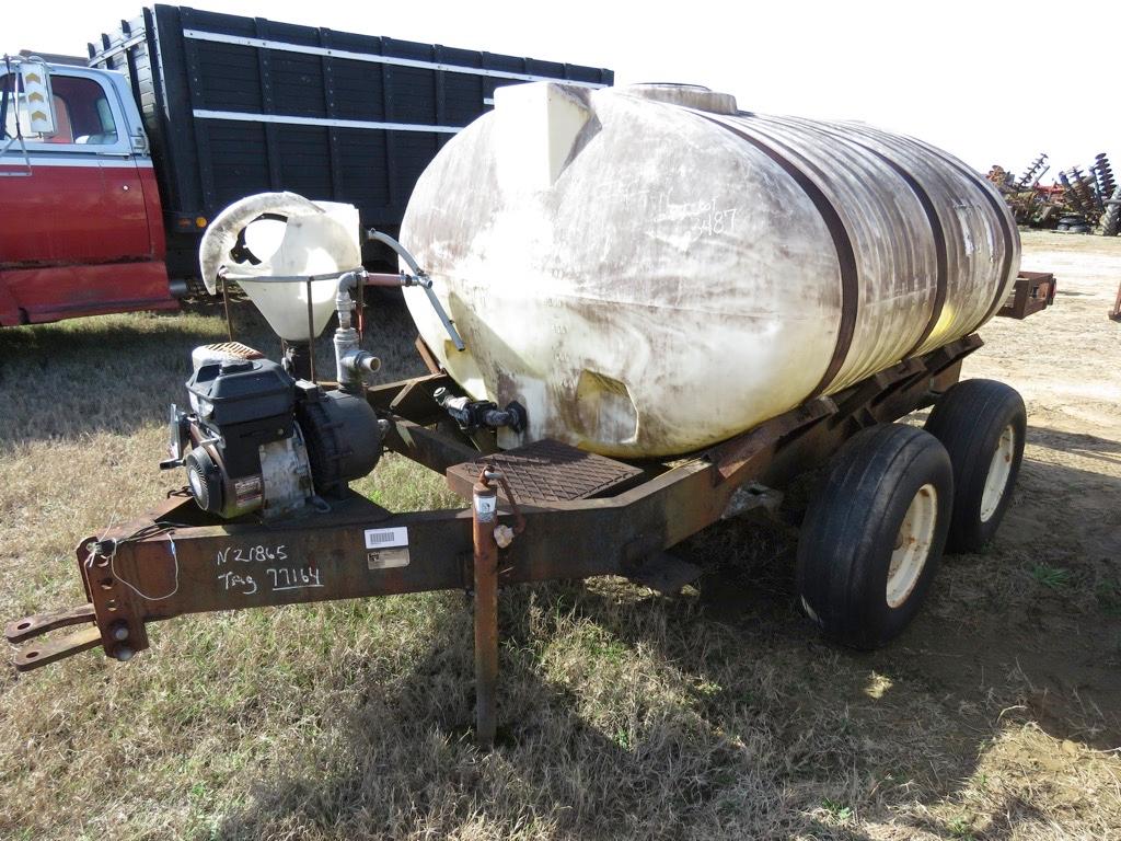 1000-gallon Water Tank on Trailer