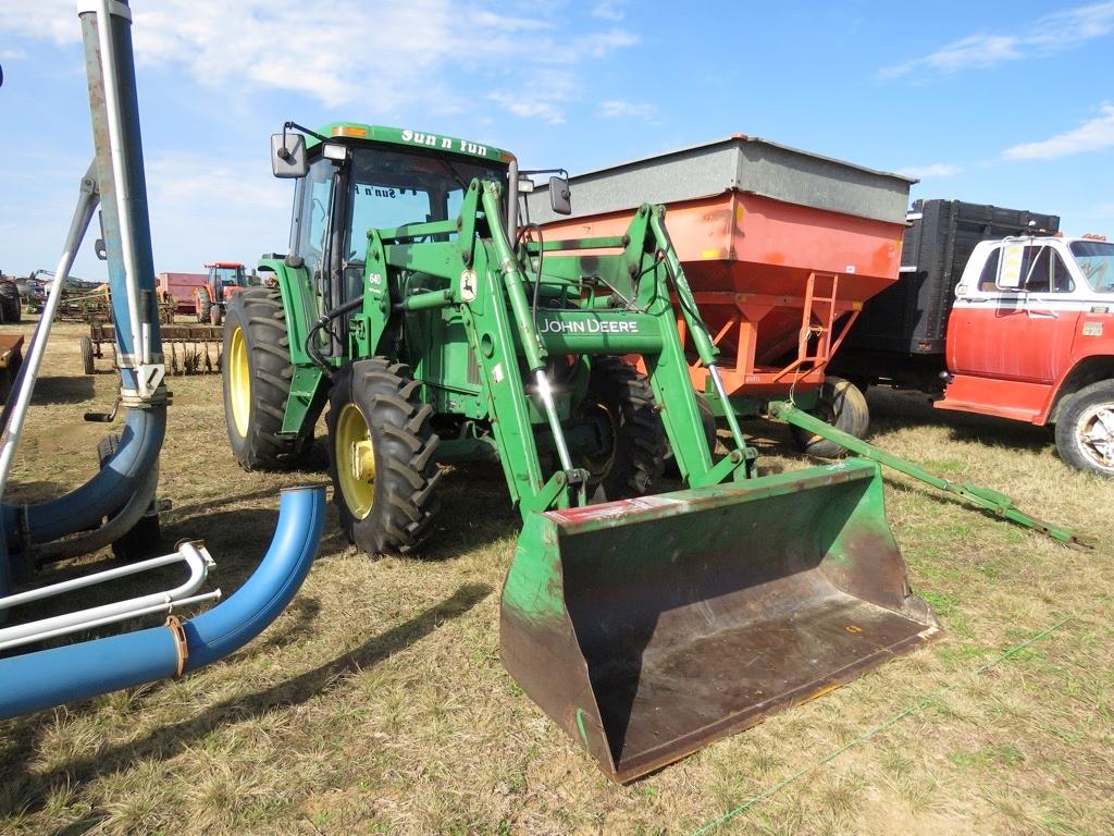 John Deere 6405 MFWD Tractor, s/n L06405Y357218: C/A, Loader