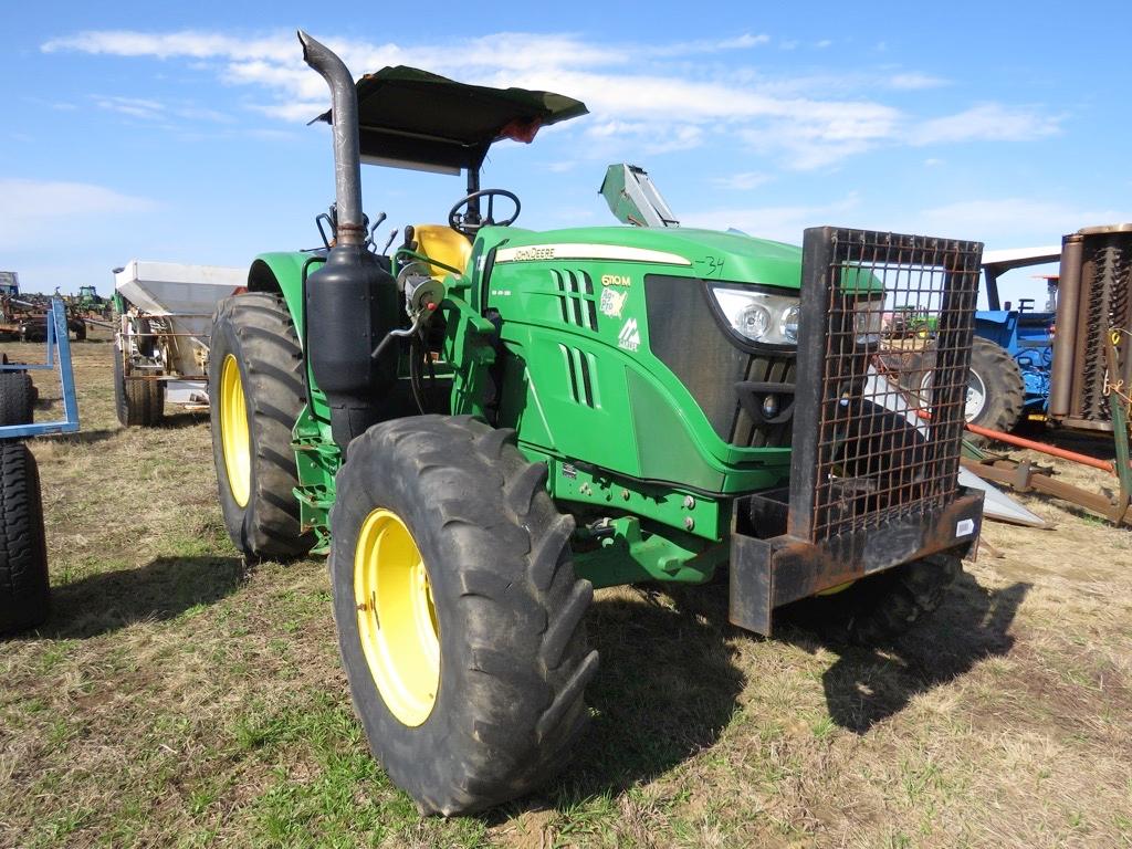 2016 John Deere 6110M MFWD Tractor, s/n 1L6110MAGD868233: Canopy, Meter Sho