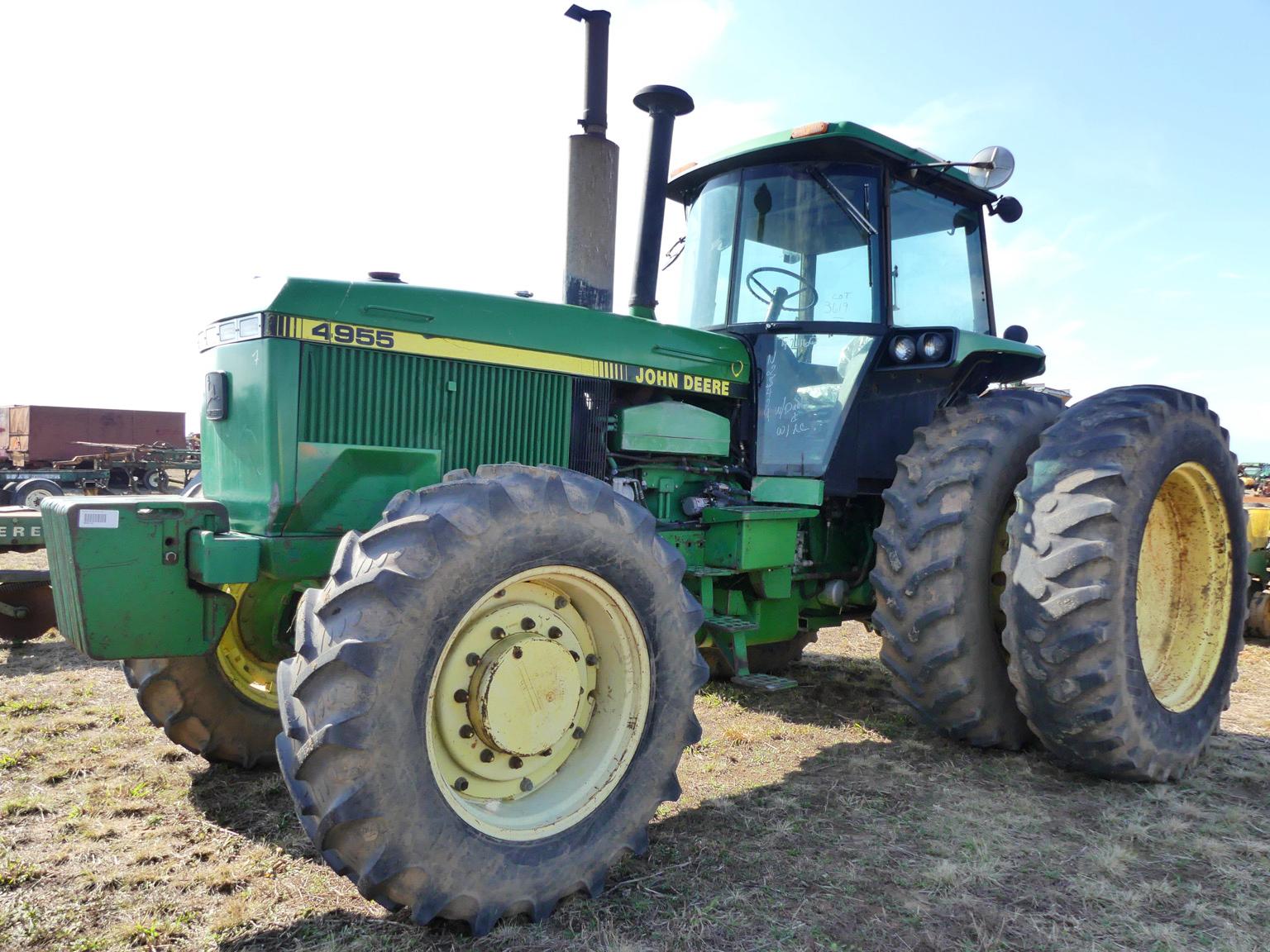 John Deere 4955 MFWD Tractor, s/n RW4955P007344: C/A, Rear Duals, Front Wei