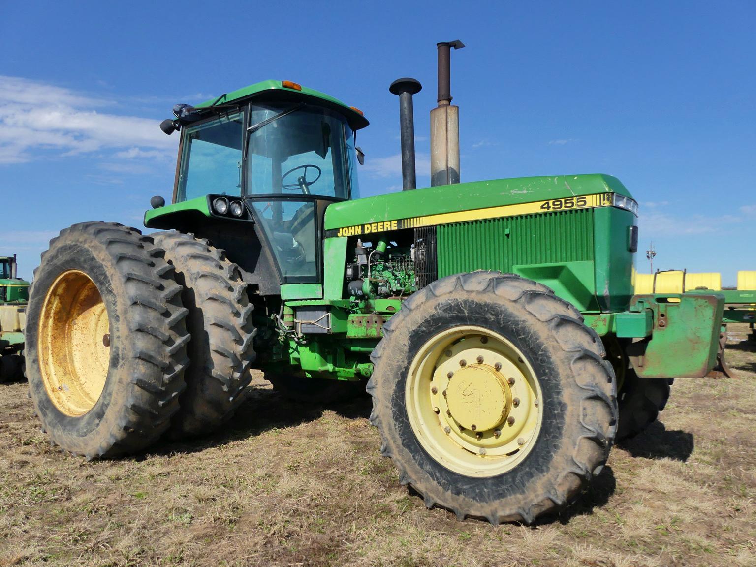 John Deere 4955 MFWD Tractor, s/n RW4955P007344: C/A, Rear Duals, Front Wei