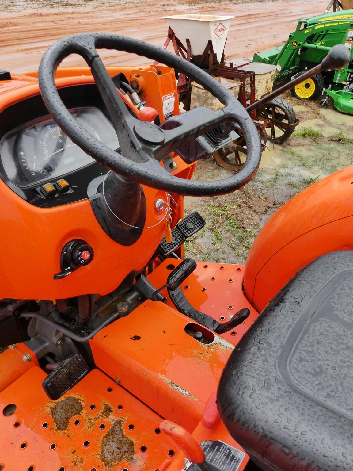 Kubota L3901 Tractor: Front Loader, Backhoe Attachment, Meter Shows 2230 hr