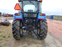 New Holland T4.75 Tractor, s/n ZEA001138: C/A, Loader, Meter Shows 838 hrs