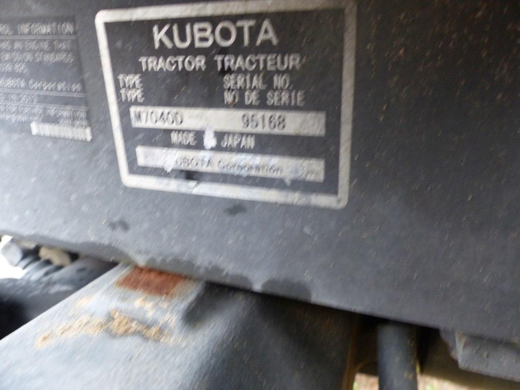 Kubota M7040D MFWD Tractor, s/n 95168: Narrow, C/A, Meter Shows 5649 hrs