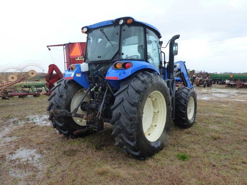 2016 New Holland T4.110 MFWD Tractor, s/n ZFLE51601: NH 655TL Loader w/ Hay