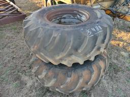 (2) 24.5R32 Tires & Rims for Peanut Picker