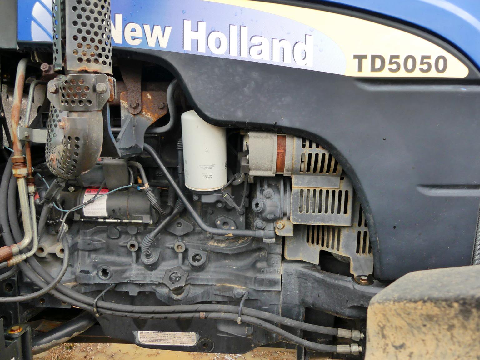 New Holland TD5050 MFWD Tractor, s/n 574024: C/A, Meter Shows 844 hrs