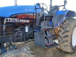 New Holland TS110 Tractor, s/n 104306B: Meter Shows 2758 hrs