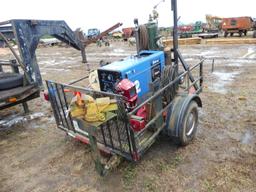 Service Trailer w/ Miller Welder, Air Hose, Vise, Torch Set w/ Wand (No Tit