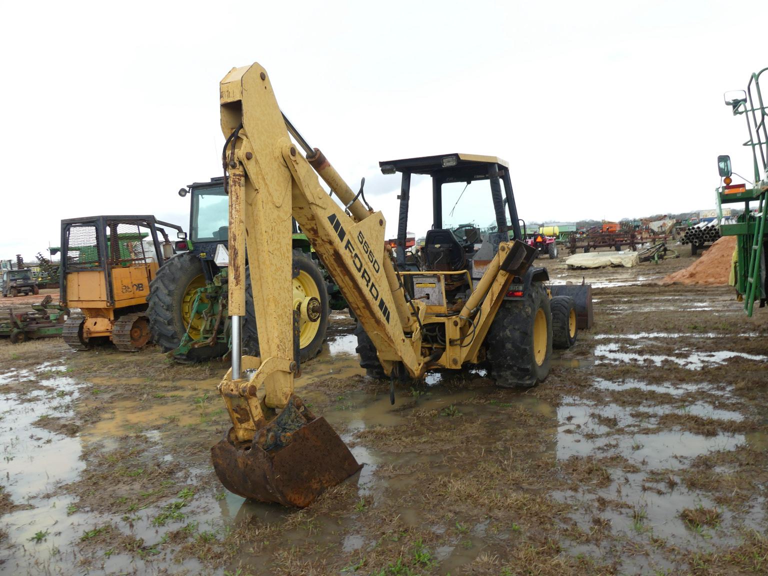 Ford 555D 4WD Loader Backhoe, s/n 30708