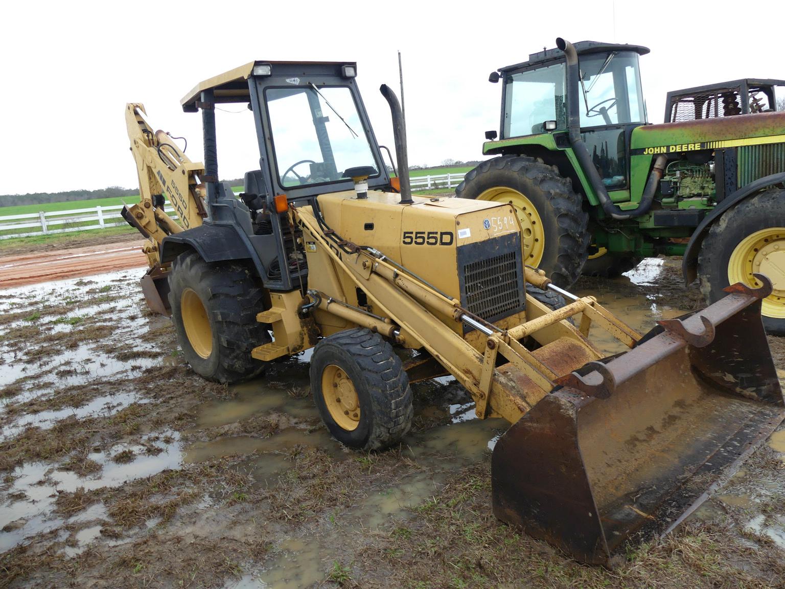 Ford 555D 4WD Loader Backhoe, s/n 30708