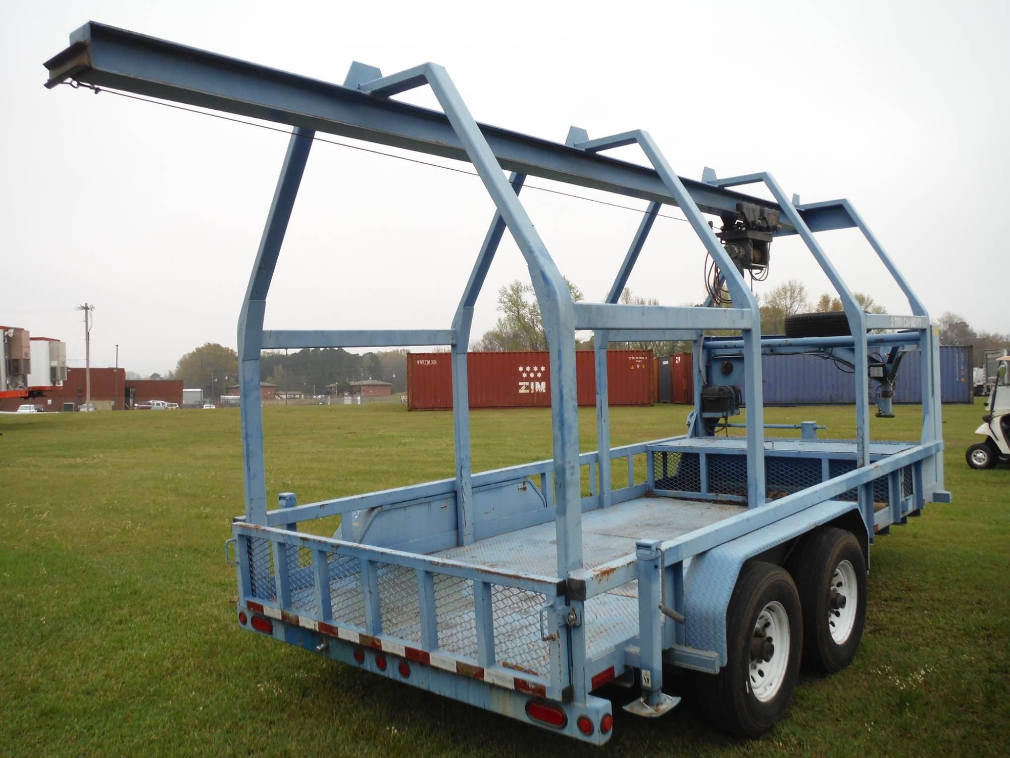 2010 Big Tex Monorail Gooseneck Trailer, s/n 16VGX1623A2358860: Warn 9000 l