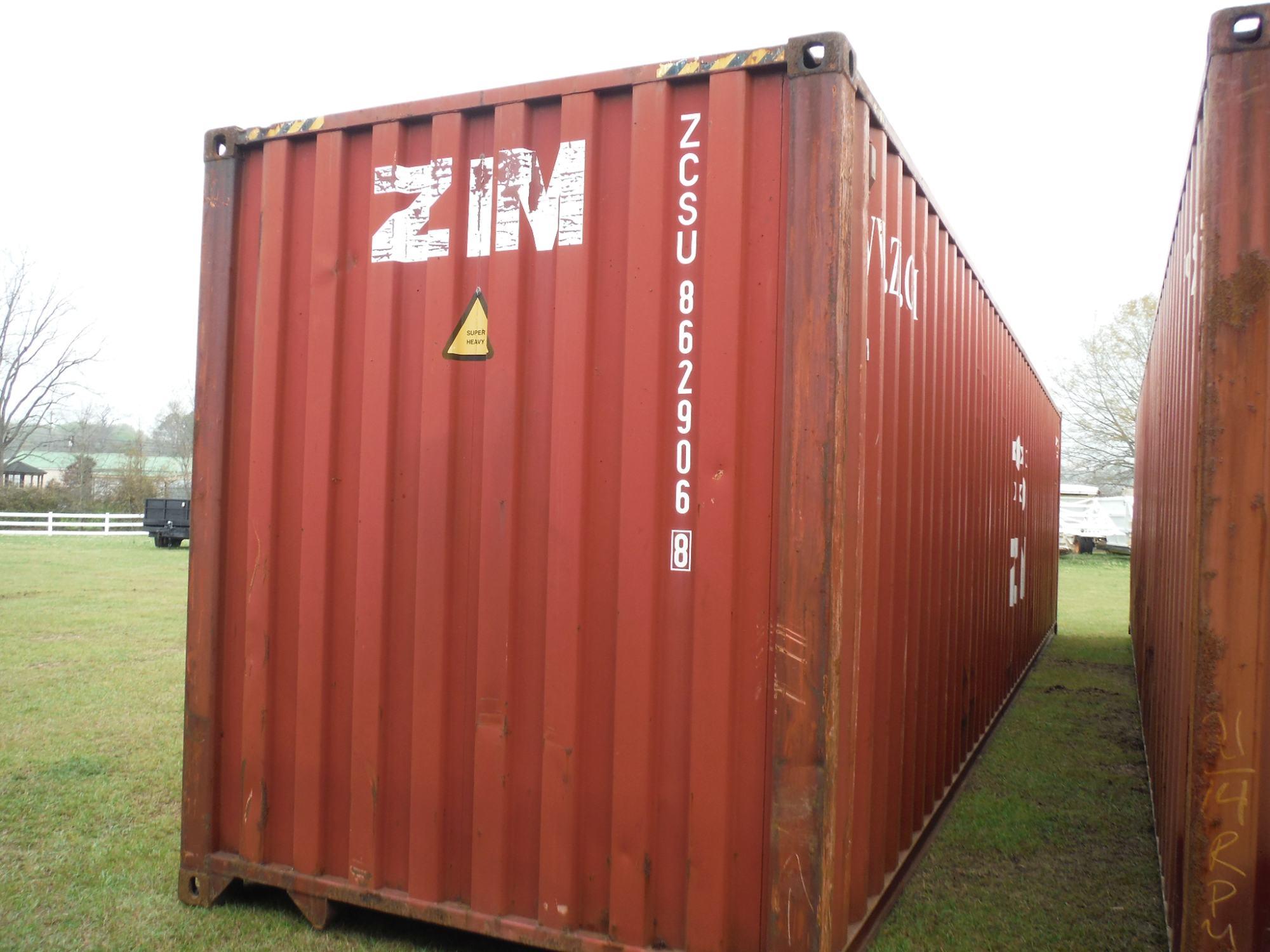 Used 40' Shipping Container, s/n ZCSU8629068