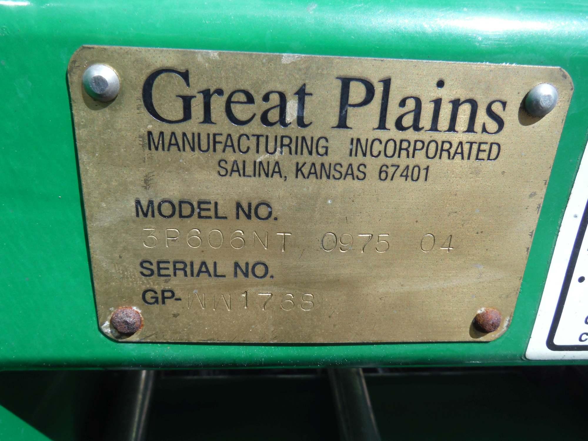 Great Plains 3P606NT Grain Drill, s/n WW1768