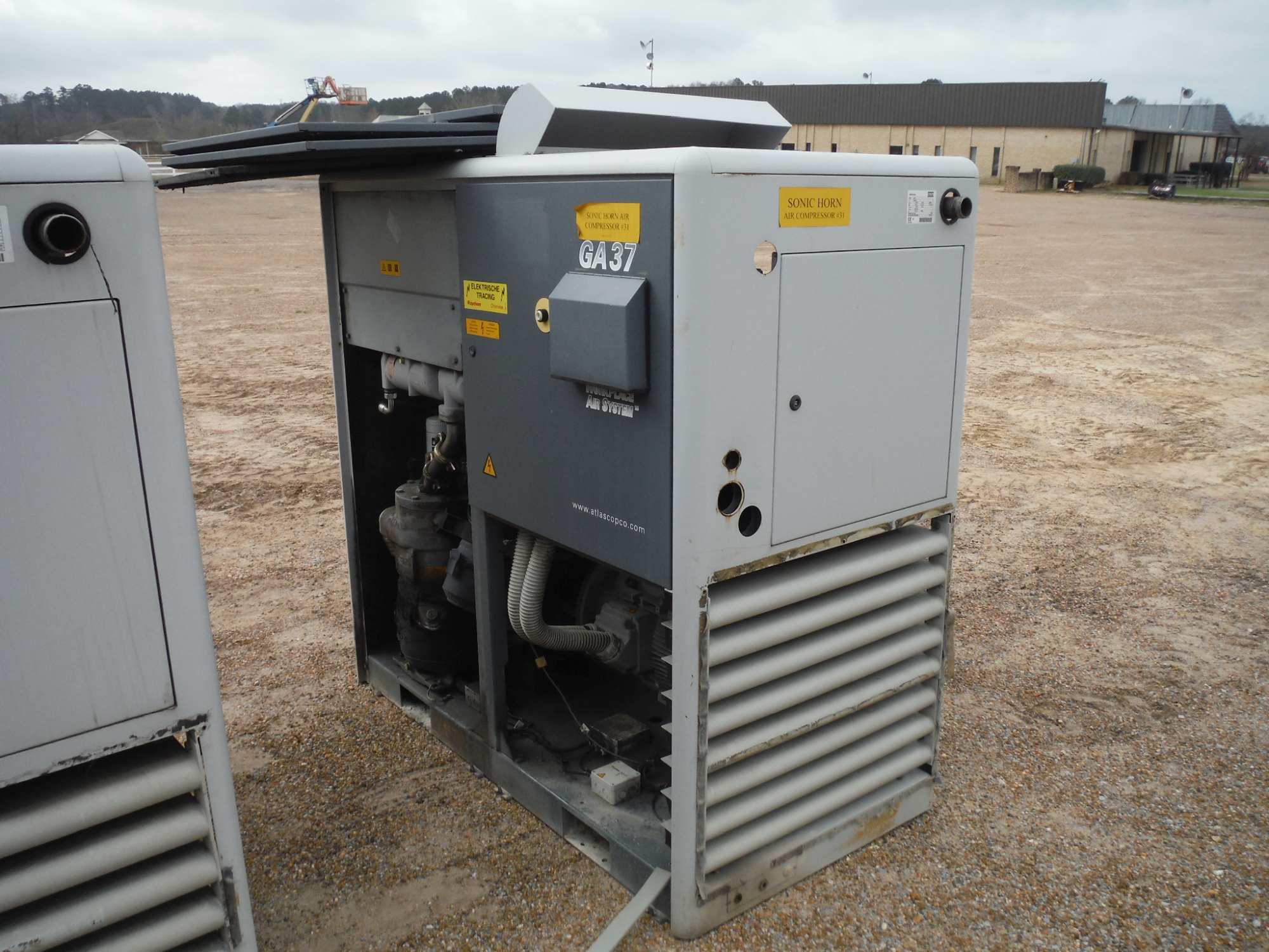 2004 Atlas Copco GA37 Rotary Screw Air Compressor, s/n AII390127: (Owned by