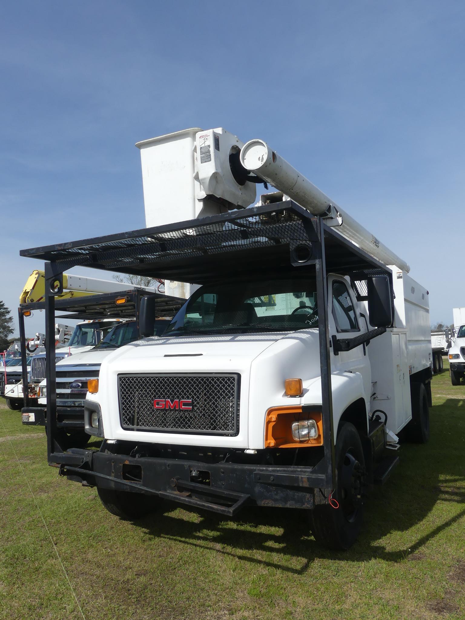 2008 GMC C7500 Topkick Bucket Truck, s/n 1GDL7C1G78F413351: Gas Eng., 6-sp.