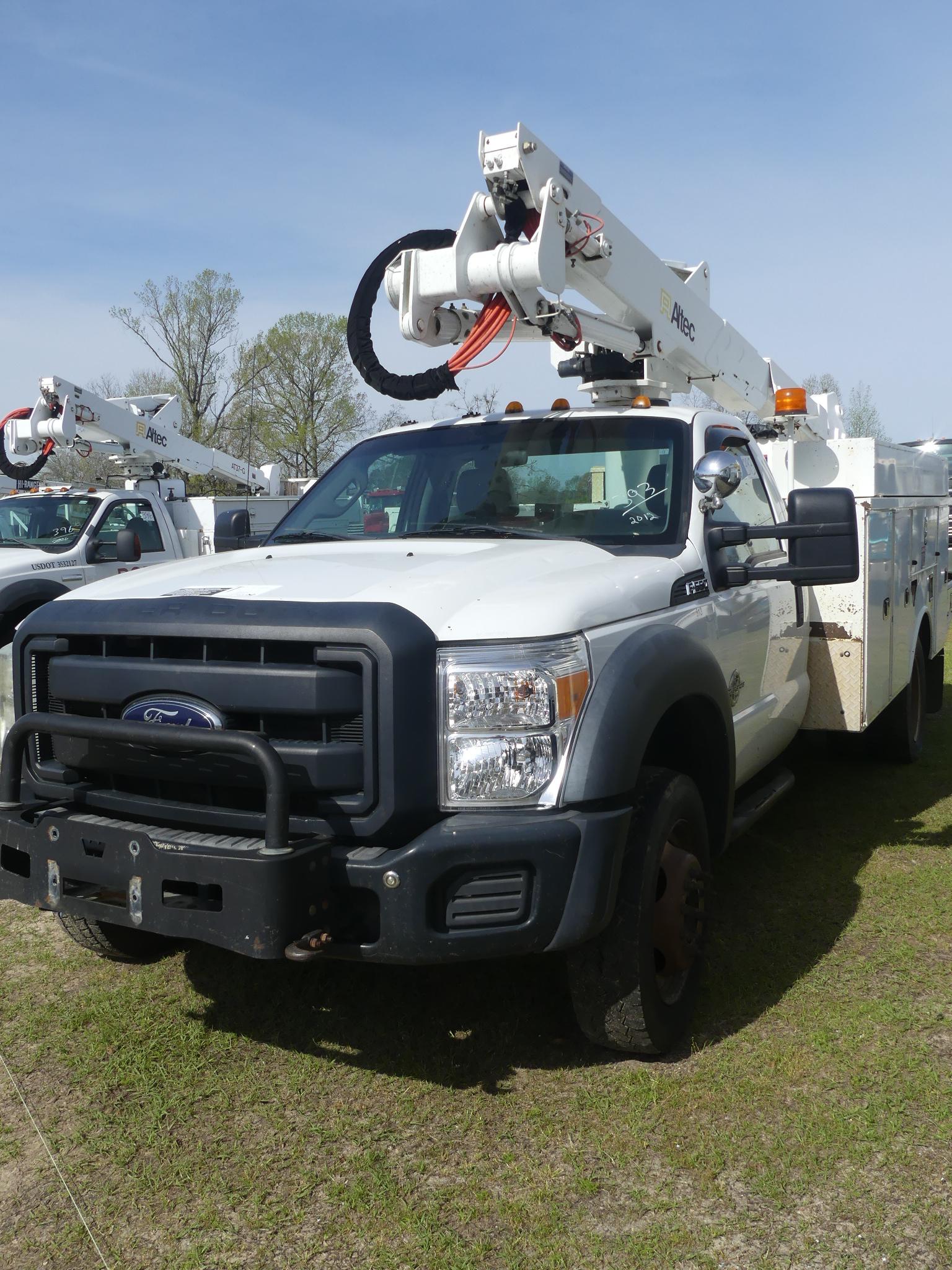 2012 Ford F550 4WD Bucket Truck, s/n 1FDUF5HT1CEB86338: Reg. Cab, Powerstro