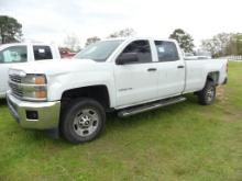 2015 Chevy 2500HD Silverado Pickup, s/n 1GC1CUEG5FF107222: 2wd, Crew Cab, A