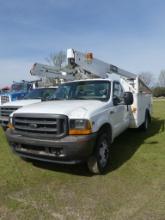 2001 Ford F450 Bucket Truck, s/n 1FDXF46S21EB50057: Reg. Cab, Triton V10 En