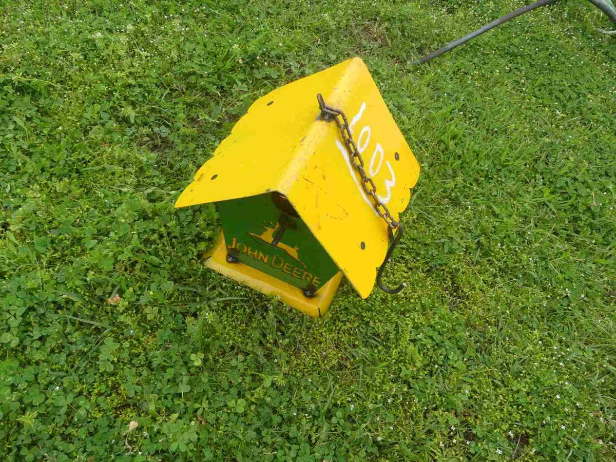 Metal John Deere Bird House