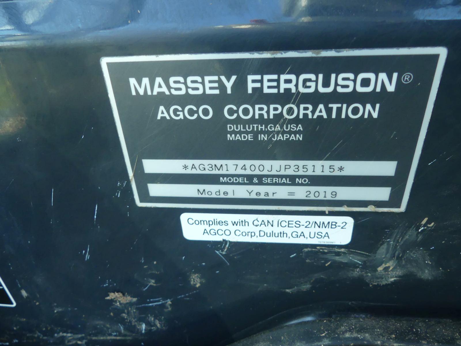 Massey Ferguson 1740M MFWD Tractor, s/n 35115: Cab, DL125 Loader, w/ Warran