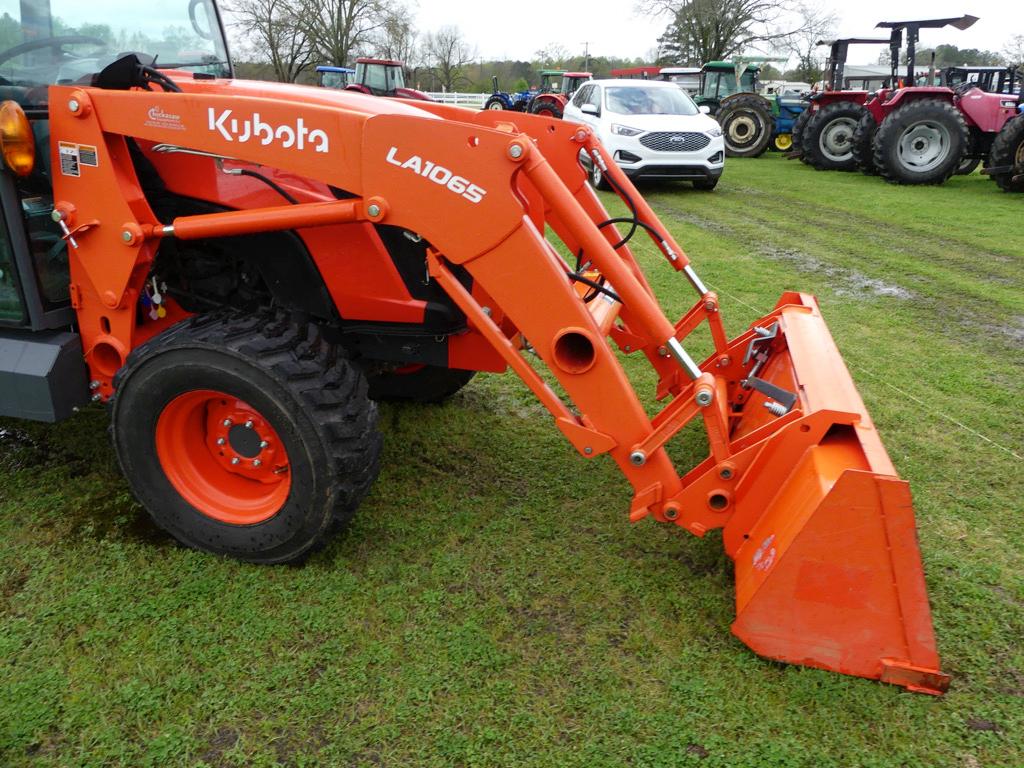 Kubota MX5400 MFWD Tractor, s/n 24243: Encl. Cab, LA1065 Loader w/ Bkt., Me