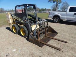 2014 New Holland L216 Skid Steer, s/n NEM486249: Canopy, GP BKt. & Forks, R