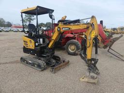 2021 Sany SY16C Mini Excavator, s/n 25158: 4-post Canopy, Hyd. Thumb, Blade