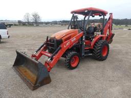 2018 Kubota L47 Loader Backhoe, s/n 51630: Canopy, Hydrostatic, Meter Shows