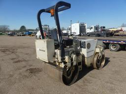 Ingersoll Rand DD24 Tandem Drum Roller, s/n 5059S: Meter Shows 3129 hrs