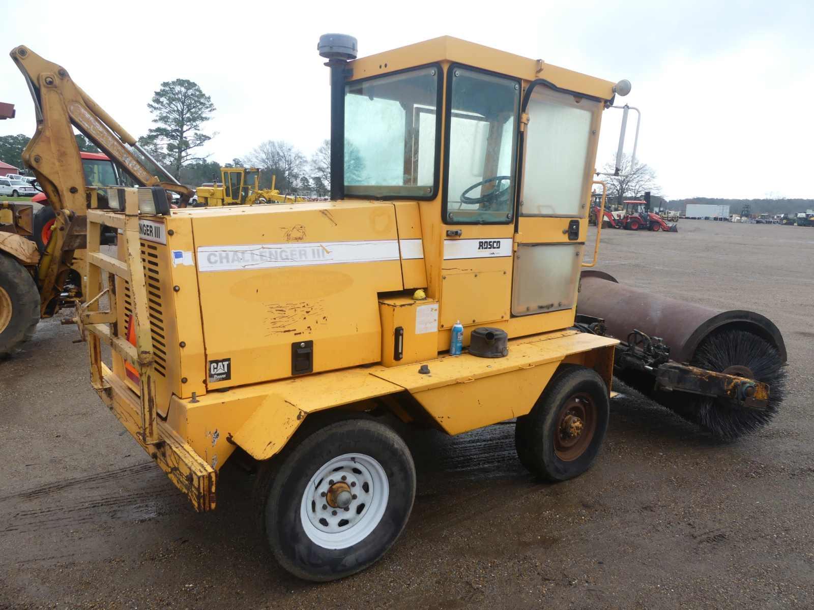 Rosco 4860 Sweeper, s/n 47421: Encl. Cab, Cat Eng.